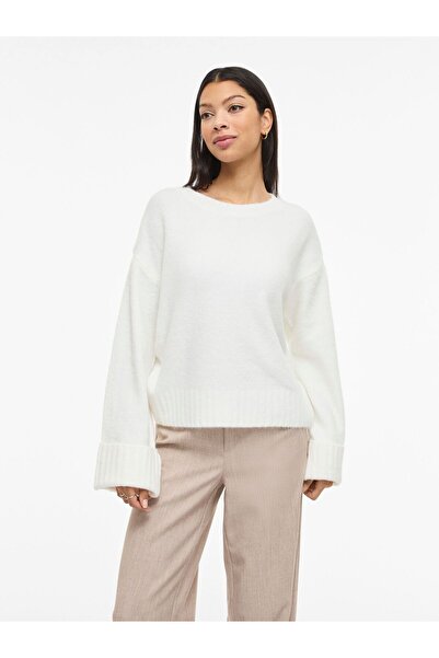 VILA Strickpullover VILUNA Rundhals