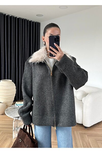 Marka Giyim Detachable Fur Cardigan