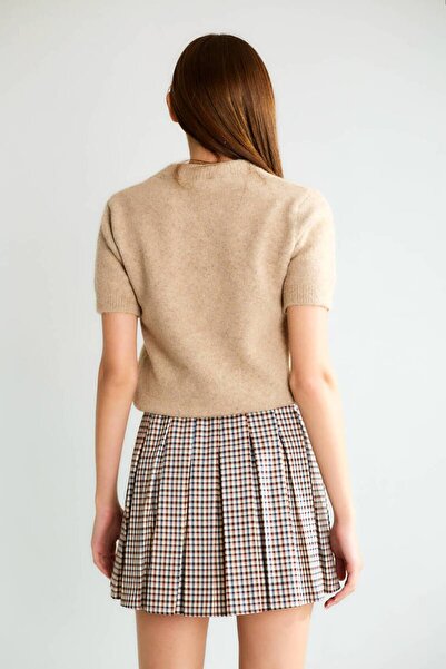 cemo Basic Half-High Neck Short Sleeve Cashmere-Look Knitwear