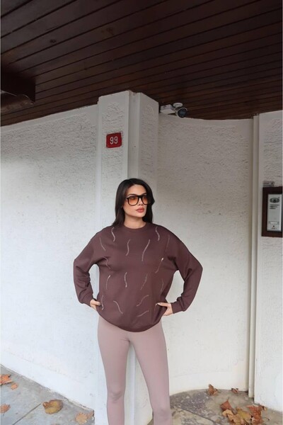 cemo Casual Long Sleeve Crew Neck Basic Blouse/Sweatshirt