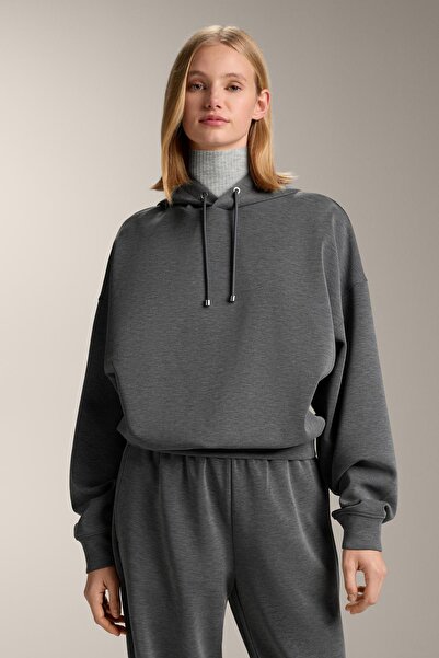 Oysho Boxy hooded sweatshirt with brushed modal marl
