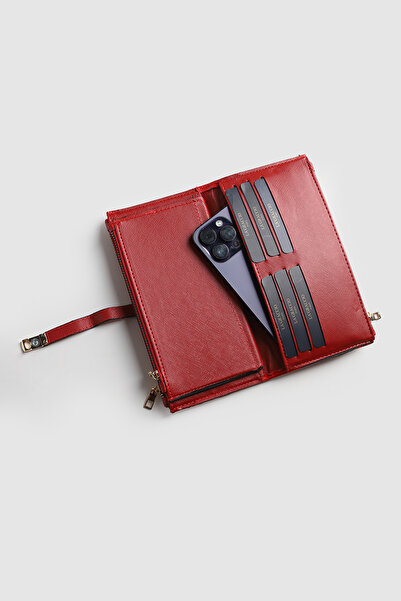 La La'Graccio Paris La'Graccio Paris Women's Blaze Handy Large Wallet with Phone Compartment Red