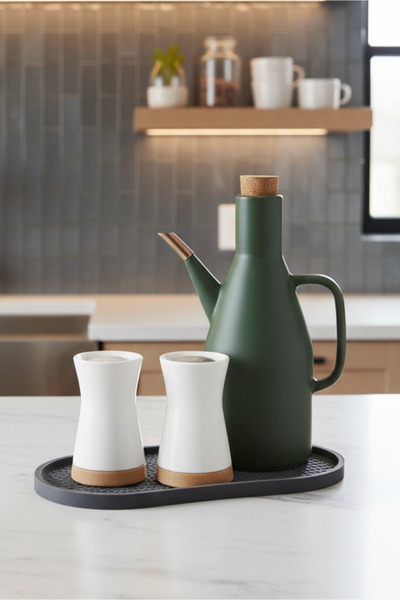 Orvila Silicone Non-Slip Oval Oil Pot Mat Multi-Purpose Organizer Mat