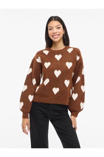 VILA Strickpullover VILUNA Rundhals