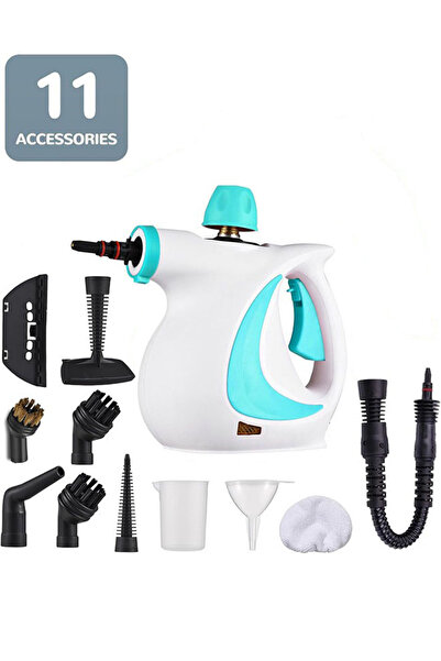 Arabest Handheld Steam Cleaner, Multipurpose Portable Pressurized Steamer with11 PCS Accessories,Blue/White