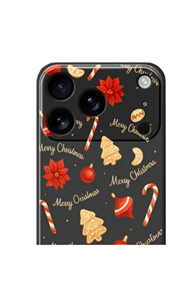 REDz Accessories Christmas Globes Case, For iPhone 17 Pro, Camera Protection, Silicone, Black
