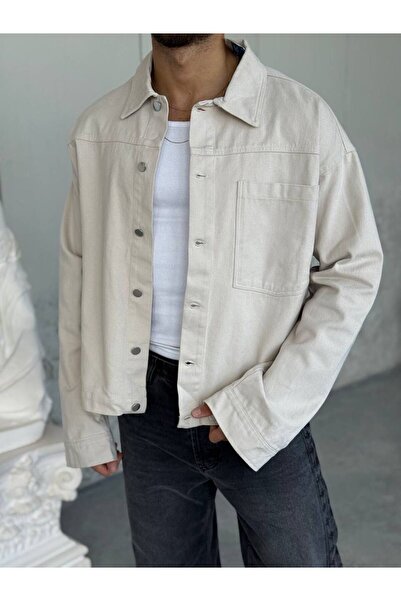 AHALİ ERKEK GİYİM Büyük Cep Detaylı Gabardin Kumaş Düğmeli Ceket