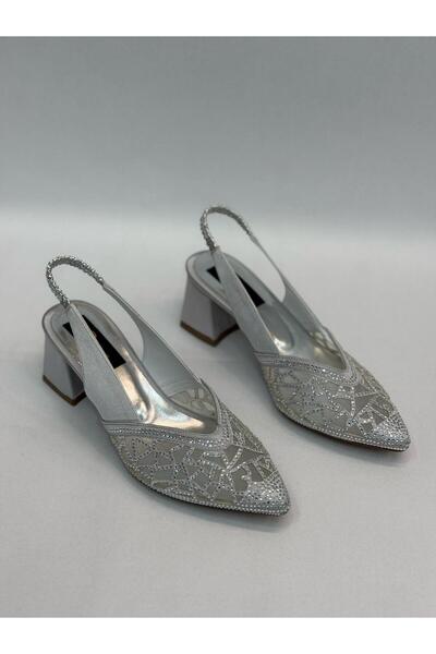 DİVA Silver Stone Χοντρό τακούνι Γυναικεία Παπούτσια