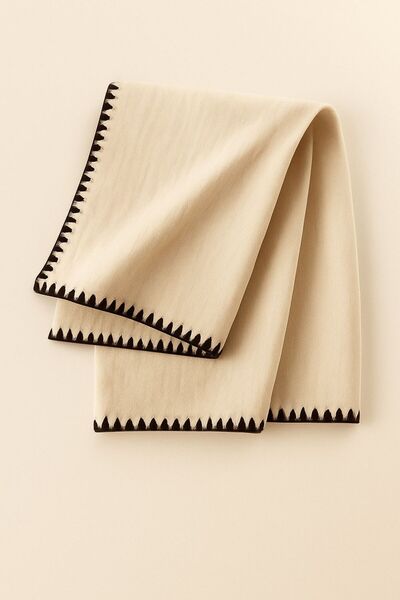 EFU BABY Edge-Embroidered 100% Cotton Double Layer Muslin Baby Cover & Blanket 90X90