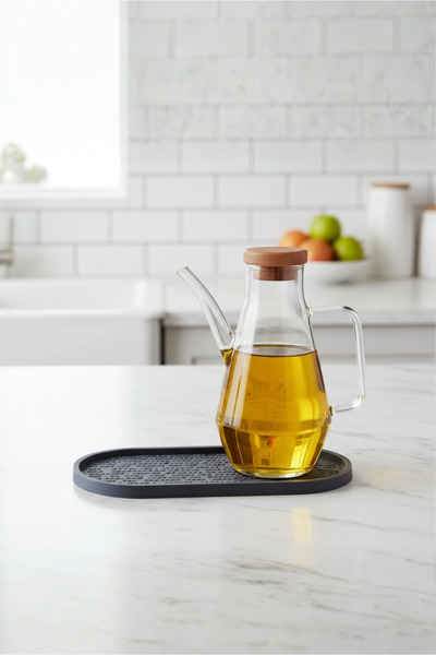 Orvila Silicone Non-Slip Oval Oil Pot Mat Multi-Purpose Organizer Mat