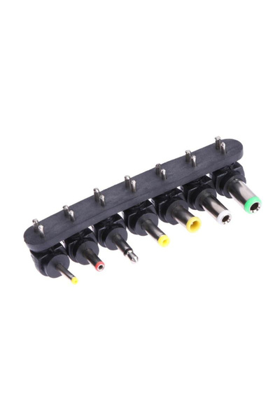 zola Universal charger with 7 terminals, adjustable voltage 3-12V, 30W, 8.5x5x7 cm, black
