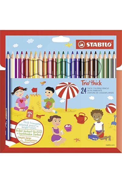 Stabilo Trio strong colored pencils, 24 colors/set, cardboard case