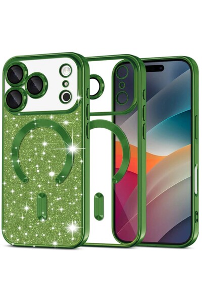 REDz Accessories Husă Magsafe Glitter Guard, pentru iPhone 17 Pro, rezistentă...