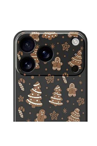REDz Accessories Christmas Gingerbread Case, For iPhone 17 Pro Max, Camera Protection, Silicone, Black