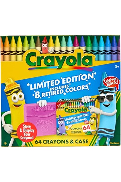 Crayola Crayons, 64-Count with Reusable Plastic Case (Limited Edition)
