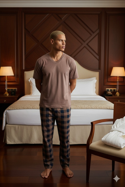 KLY New Season Plus Size V-Neck Luxury Design Pajama Set