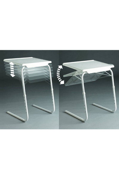 zola Multifunctional table, foldable, 6 height steps, white