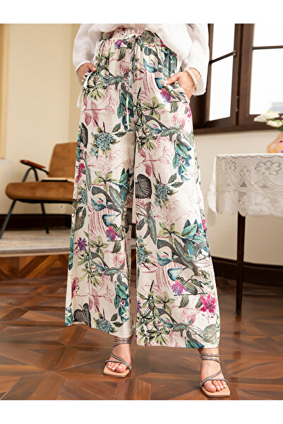 FridayIn Casual Color contrast Printing Pants