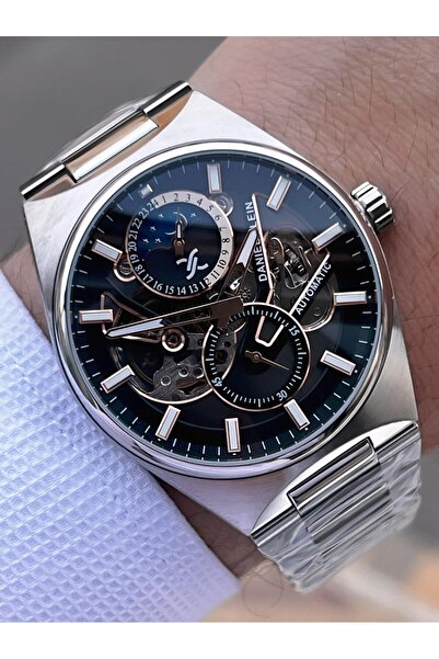 Daniel Klein Automatic and Manual Winding Moonlight and Sun Dial 3 Atm Men's Wristwatch Fdk.14269.K3