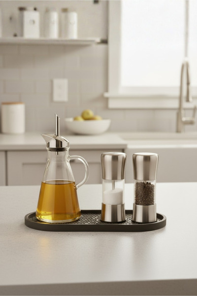 Orvila Silicone Non-Slip Oval Oil Pot Mat Multi-Purpose Organizer Mat