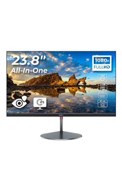 OptimX Pro QD40 All-in-One 23.8'' N100 16GB 512GB SSD FHD Wi-Fi BT Speakers Black