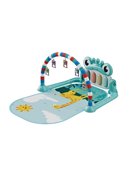 Toysea سجادة لياقة بدنية للأطفال مع ألعاب معلقة وموسيقى، سجادة لعب ناعمة مع دواسة بيانو متحركة