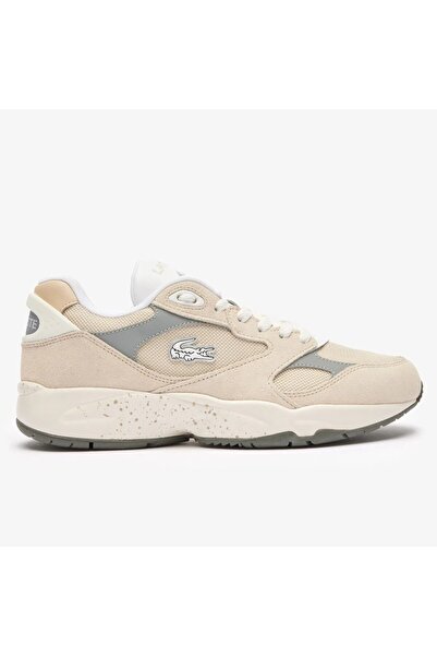 Lacoste Sport Storm 96 Lo Vintage Leather Mens Sneaker Genuine Leather Men's Casual Sports Shoes Cream