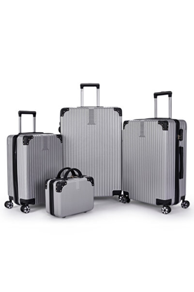 LİMRA A set of 4 multi-sized luggage bags made of strong and lightweight materials, sizes 28-24-20-12.