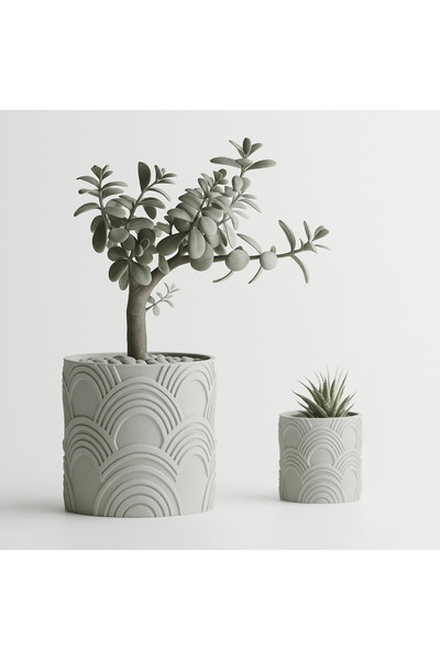 Homentum Karon | Decorative flower pot with art deco texture – 8 cm