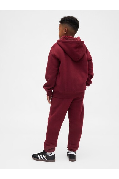 GAP Erkek Çocuk Kırmızı Relaxed Sherpa Astarlı Eşofman Altı
