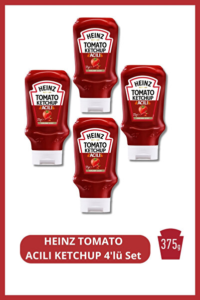 Heinz Acılı Ketçap 375 GR 4'Lü Set