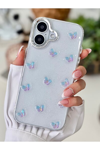 Go Aksesuar Iphone 17 Uyumlu Mini Kelebek Oyuncak Tasarımlı Silikon Kılıf