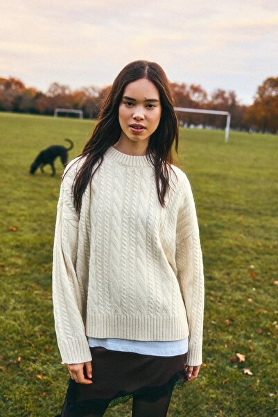 Bershka Örgü kazak