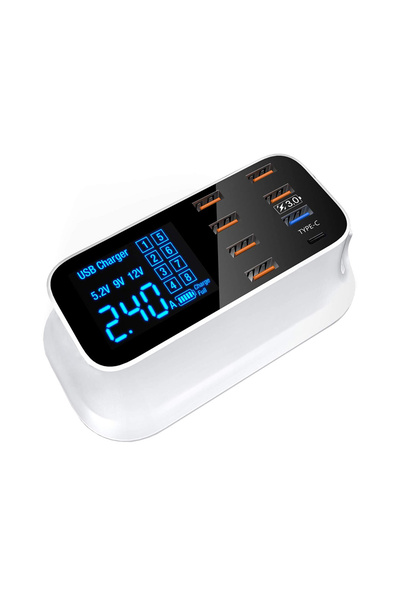 zola Quick charging station, up to 8 devices, 40W, 240V, 14x7.5x5 cm, white