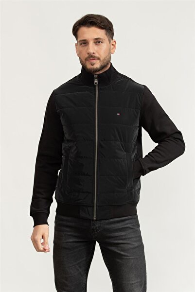 Tommy Hilfiger Pánská mikina s dlouhým rukávem a stojáčkem – Mw0Mw35543-Bds