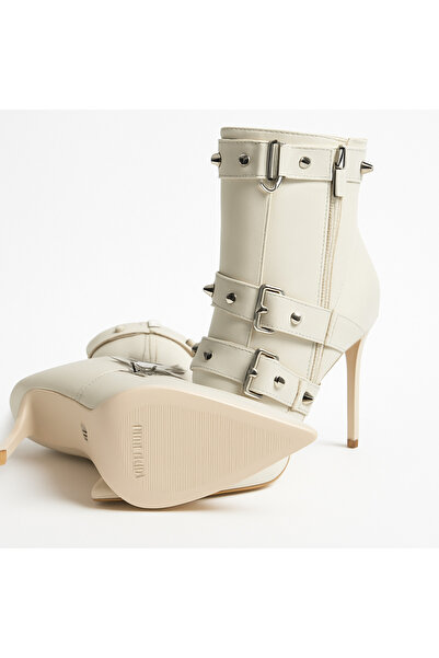 Steve Madden Women's ankle boots with thin heel - Ivory model