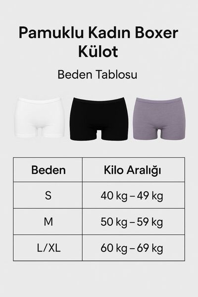 enmodaiçgiyim 15 Pieces of Black Cotton Ultra Comfortable Women's Boxer Briefs Shorts I Leave No Marks, Safe Underwear for Wearing under Pants