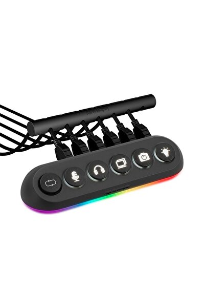 Streamplify Desck 5 USB Hub with RGB Lighting, 5 Ports