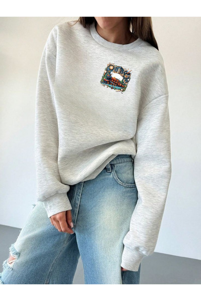 Tubinyoo سويت شيرت هاري بوتر ميني هوجورتس إكسبريس مطبوع برقبة دائرية وثلاثة خيوط