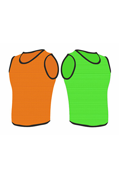 gncspor malz 30 Adet Çocuk Fileli Antreman Yeleği 15 Turuncu -15 Yeşil