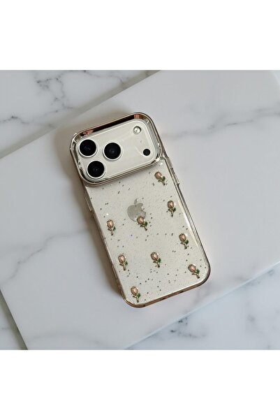 HYPERSOFT iPhone 17 Pro (6.3 Inch) Compatible Silvery Transparent Stone Silic...