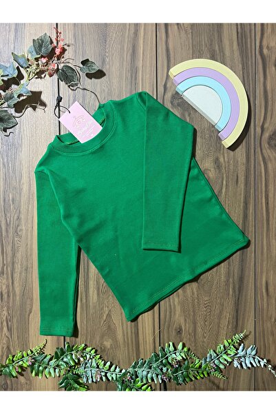 Babyelisco Yeşil çocuk uzun kollu body