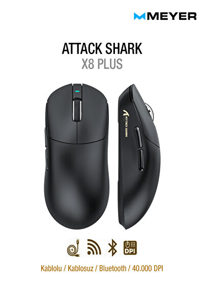 Meyer Gaming Attack Shark X8 PLUS PAW3395PRO Tri-mode Kablosuz Gaming Mouse