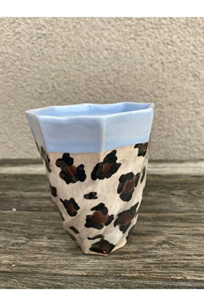 Gesto seramik Leopar desen Latte su bardak 340 ml