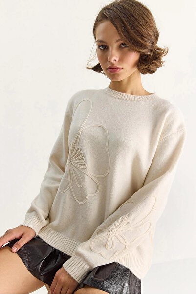 My Blog Cream Sweater with Filter - 251085