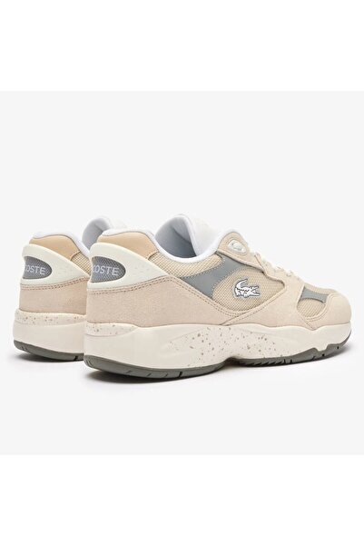 Lacoste Sport Storm 96 Lo Vintage Leather Mens Sneaker Genuine Leather Men's Casual Sports Shoes Cream