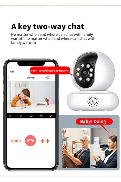 Closeli Indoor WiFi Camera, Smart Home Camera, Baby Monitor Camera, Motion Detection, Color Night Vision