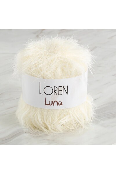 Loren Luna tavşan kaz tüyü örgü ipi