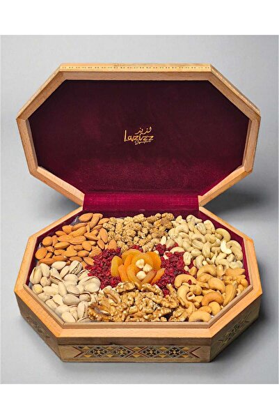Lazizz مزيج خشبي عربي من الفواكه المجففة والمكسرات ٢ كجم