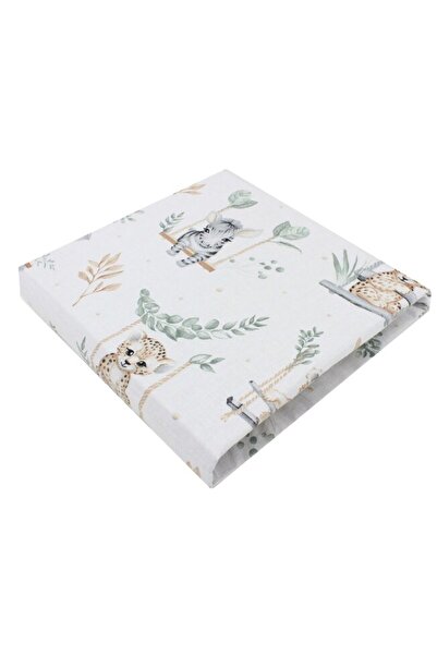 PRICHINDEL crib sheet, Animals on a swing, white, 140x70 cm